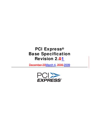 ﻿مشخصات پایه PCI Express، نسخه 2.1 (نوار تغییر)