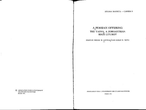 ﻿پارسی در حال تقدیم یسنا عبادت عالی زرتشتی