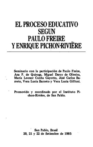 ﻿فرآیند آموزشی از نظر پائولو فریره و انریکه پیچون-ریویر
