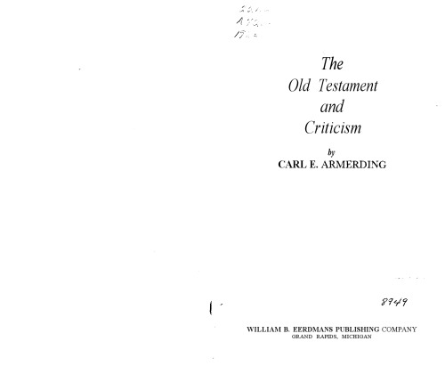 عهد عتیق و انتقاد