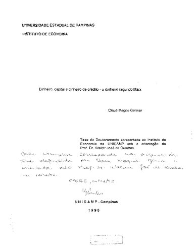 ﻿پول ، سرمایه و پول اعتباری: پول طبق مارکس