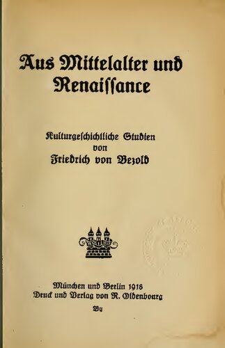 ﻿از قرون وسطی و رنسانس: مطالعات فرهنگی-تاریخی
