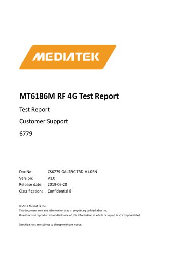 ﻿گزارش تست MT6186M RF 4G