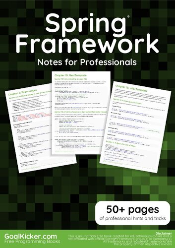 ﻿کتاب Spring® Framework Notes for Professionals