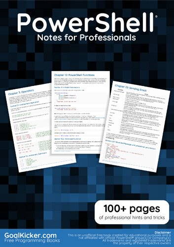﻿کتاب PowerShell® Notes for Professionals
