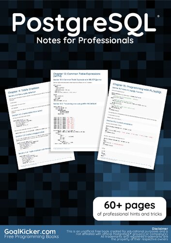 ﻿کتاب PostgreSQL® Notes for Professionals