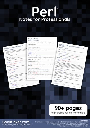 ﻿کتاب Perl® Notes for Professionals