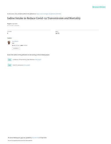 ﻿مصرف ید (2000 میکروگرم تا 5000 میکروگرم در روز) برای کاهش انتقال و مرگ و میر COVID-19