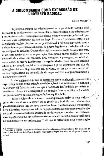 ﻿Quilombagem به عنوان بیان اعتراض رادیکال