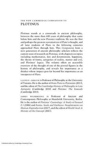 ﻿همراه جدید کمبریج برای فلوطین