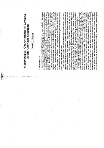 ﻿ویژگی های ریخت شناسی زبان های دشت های آمریکای جنوبی