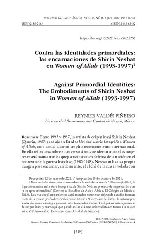 ﻿در برابر هویت های اولیه: تجسم های شیرین نشاط در زنان الله (1993-1997)