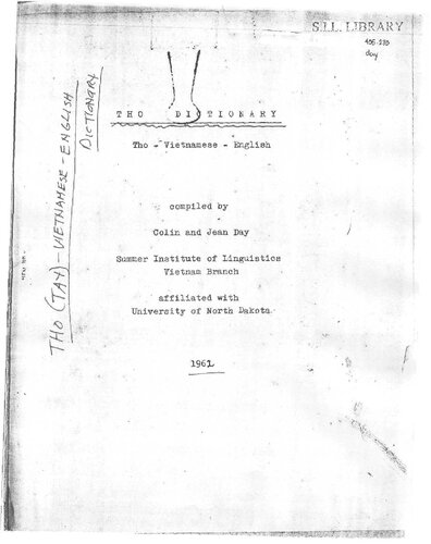 ﻿اون دیکشنری Tho - ویتنامی - انگلیسی