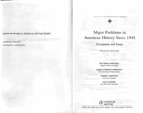 ﻿مشکلات عمده در تاریخ آمریکا از سال 1945