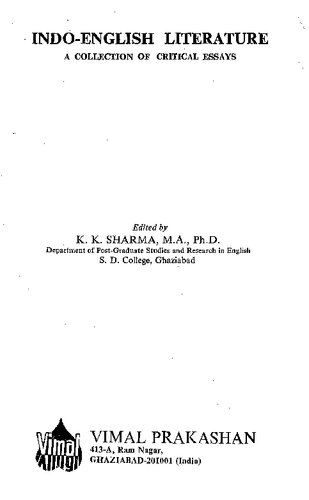 ﻿ادبیات هندی-انگلیسی: مجموعه ای از مقالات انتقادی