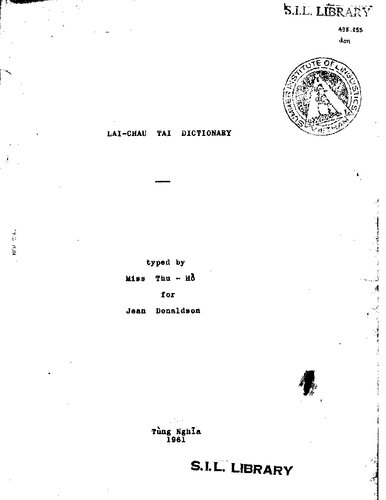 ﻿فرهنگ لغت لای-چاو تای