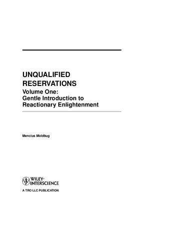﻿رزروهای بدون صلاحیت: مقدمه ای ملایم برای روشنگری ارتجاعی