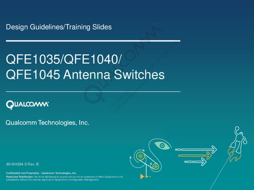 ﻿سوئیچ آنتن QFE1035/QFE1040/QFE1045