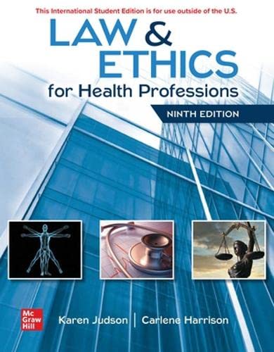 ﻿ISE Law & Ethics for Health Professions (ISE HED P.S HEALTH OCCUPATIONS)