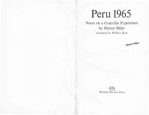﻿پرو 1965. یادداشت هایی در مورد یک تجربه چریکی
