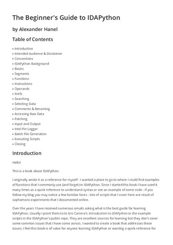 ﻿راهنمای مبتدیان برای IDAPython