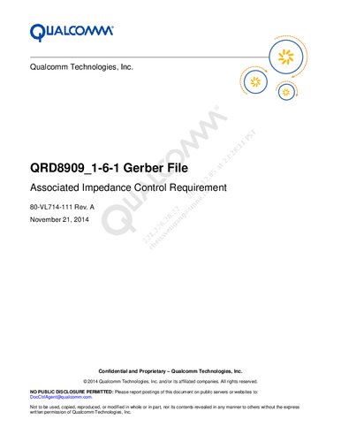 ﻿QRD8909_1-6-1 الزامات کنترل امپدانس مرتبط با فایل Gerber