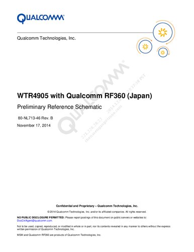 ﻿WTR4905 با شماتیک مرجع مقدماتی Qualcomm RF360 (ژاپن)