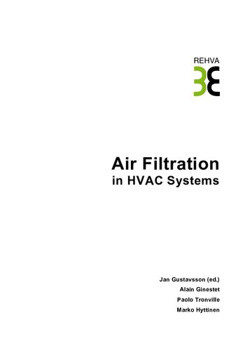 ﻿راهنمای REHVA شماره 11 - فیلتر هوا در سیستم های HVAC