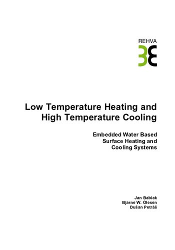﻿دفترچه راهنمای REHVA شماره 7 - گرمایش با دمای پایین و سرمایش با دمای بالا - سیستم‌های گرمایش و سرمایش سطحی مبتنی بر آب تعبیه شده