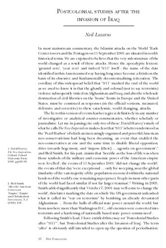 ﻿پس از عراق: چارچوب مجدد مطالعات پسااستعماری