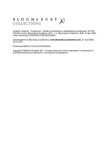 ﻿یونانیان و اشکانیان در بین النهرین و پس از آن 331 قبل از میلاد - 224 پس از میلاد