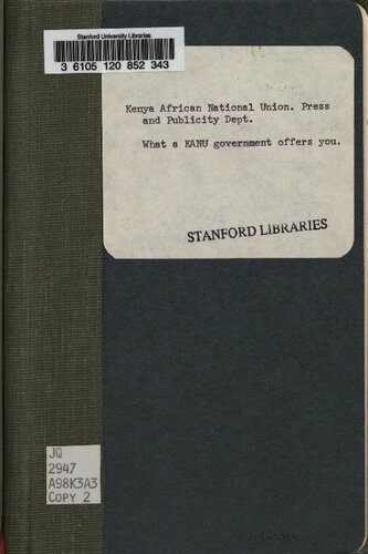 ﻿آنچه یک دولت KANU به شما ارائه می دهد