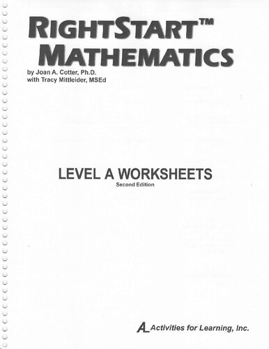 ﻿کاربرگ های RightStart Mathematics Level A ویرایش دوم
