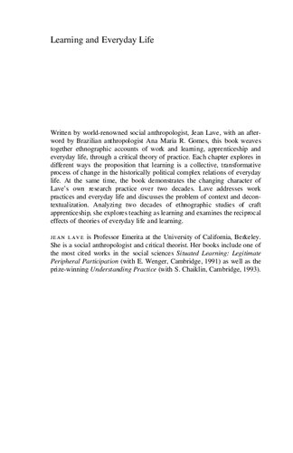 ﻿یادگیری و دسترسی به زندگی روزمره، مشارکت و تغییر رویه