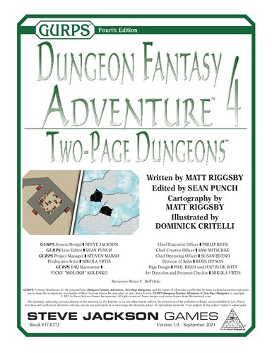﻿GURPS ویرایش 4. Dungeon Fantasy Adventure 4: Dungeon Dungeons