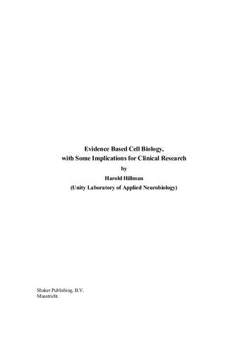 ﻿زیست شناسی سلولی مبتنی بر شواهد، با برخی مفاهیم برای تحقیقات بالینی