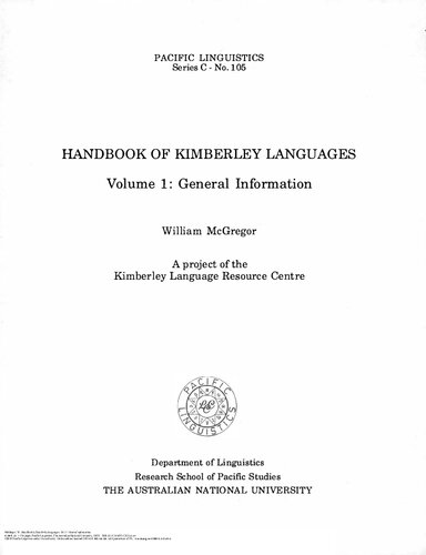 ﻿کتاب راهنمای زبان های کیمبرلی (جلد اول: اطلاعات عمومی)