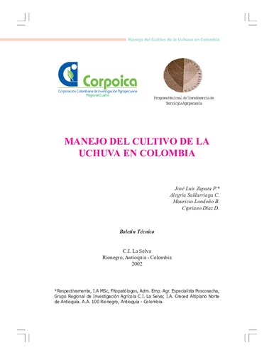 ﻿مدیریت کشت کیپ انگور فرنگی در کلمبیا