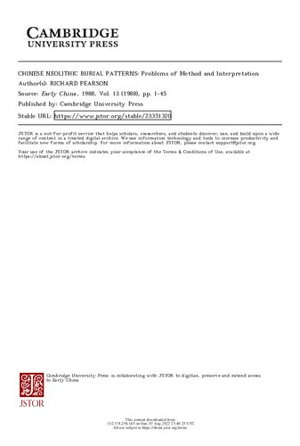 ﻿الگوهای تدفین نوسنگی چین: مشکلات روش و تفسیر