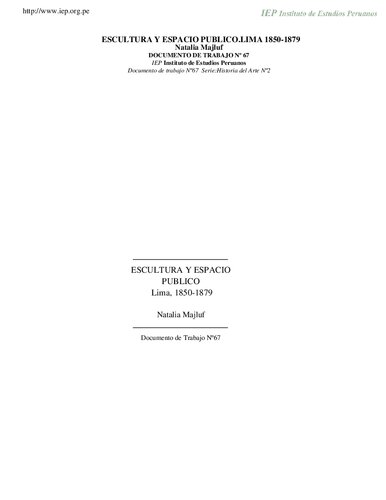 ﻿مجسمه سازی و فضای عمومی لیما، 1850-1879