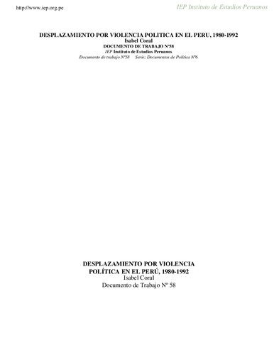 ﻿آوارگی به دلیل خشونت سیاسی در پرو، 1980-1992