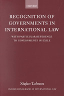 ﻿شناخت دولت ها در حقوق بین الملل: با اشاره ای خاص به دولت های در تبعید