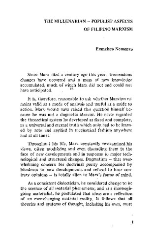 ﻿جنبه های هزاره- پوپولیستی مارکسیسم فیلیپینی