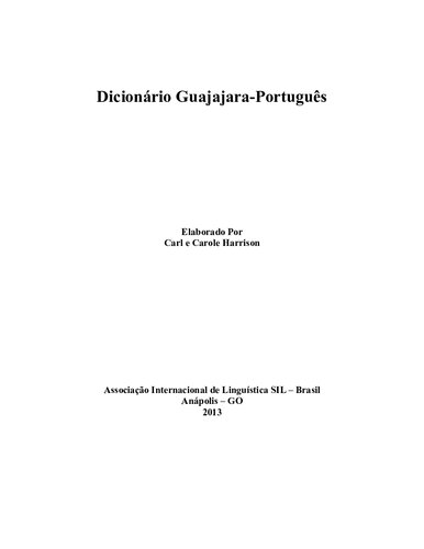 ﻿فرهنگ لغت گوجاجارا-پرتغالی