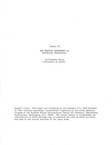 ﻿آزمایش پرو در منظر تاریخی