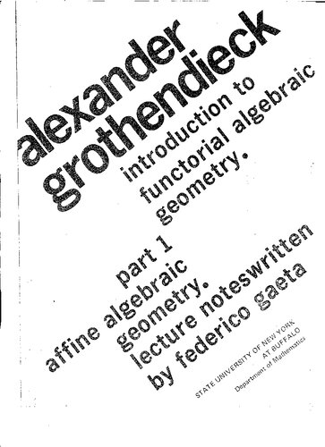 ﻿مقدمه ای بر هندسه جبری تابعی، قسمت 1: هندسه جبری افین