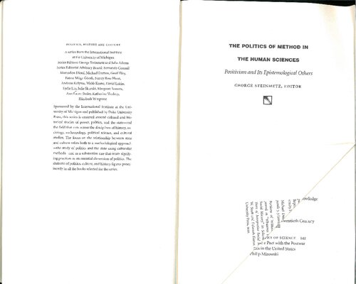 ﻿سیاست روش در علوم انسانی: پوزیتیویسم و ​​سایر معرفت‌شناختی‌های آن (فقط 7 فصل مطرح شده است)