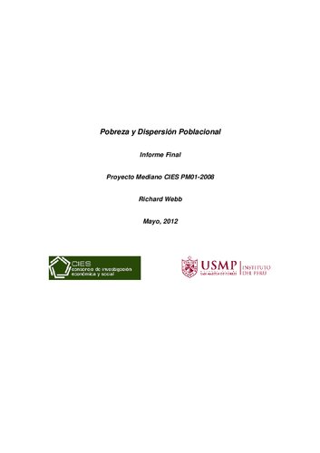 ﻿فقر و پراکندگی جمعیت (پرو). گزارش نهایی