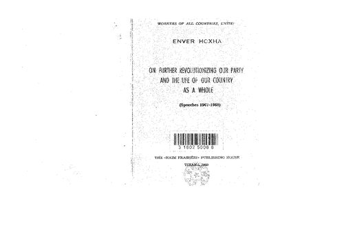 ﻿در مورد انقلاب بیشتر در حزب ما و زندگی کشورمان به طور کلی (سخنرانی 1967-1968)