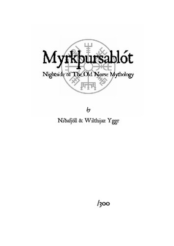 ﻿Myrkþursablót: Nightside of the Old Norse Mythology